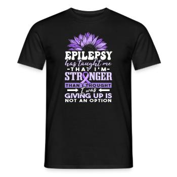 Epilepsy Warrior - Men's T-Shirt - black - Front - AI Model Male 178 light (178cm)