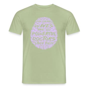 Funny Epilepsy Warrior - Men's T-Shirt - sage - Front - AI Model Male 178 light (178cm)