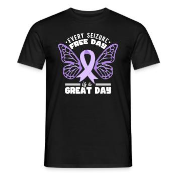 Epilepsy Butterfly - Men's T-Shirt - black - Front - AI Model Male 178 light (178cm)