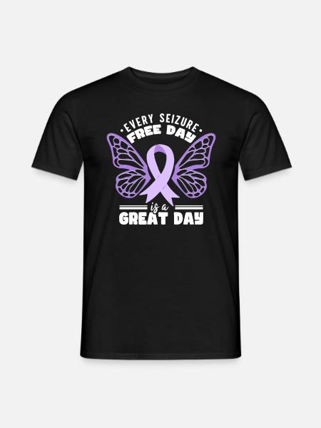 Epilepsy Butterfly - Men's T-Shirt - black