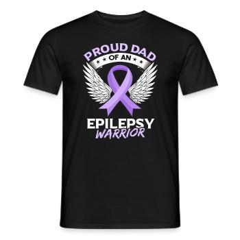 Proud Dad Of An Epilepsy Warrior - Men's T-Shirt - black - Front - AI Model Male 178 light (178cm)