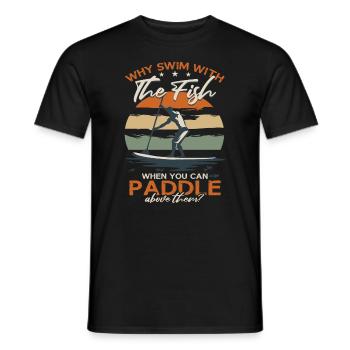 Stand Up Paddle Board Humor SUP - Männer T-Shirt - Schwarz - Vorne - AI Model Male 178 light (178cm)