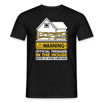 Warnung Offizieller Teenager - Männer T-Shirt - Schwarz - Vorne - AI Model Male 178 light (178cm)