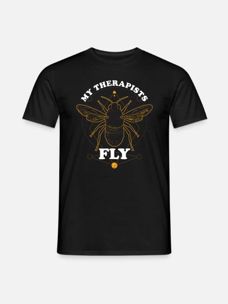 My Therapists Fly - Men's T-Shirt - black