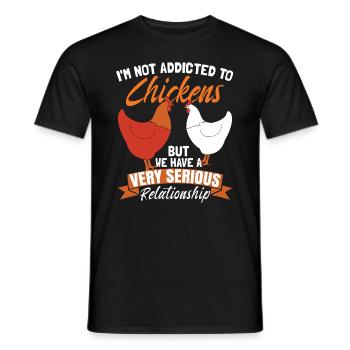 Je ne suis pas accro aux poulets - T-shirt homme - noir - Devant - AI Model Male 178 light (178cm)