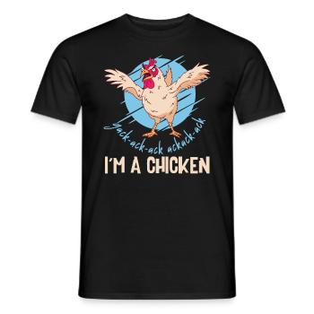 Je suis un poulet - T-shirt homme - noir - Devant - AI Model Male 178 light (178cm)