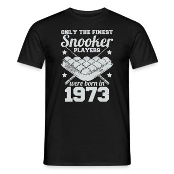 Nur die besten Snookerspieler wurden 1973 geboren - Männer T-Shirt - Schwarz - Vorne - AI Model Male 178 light (178cm)