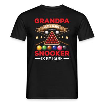 Opa ist mein Name Snooker ist mein Spiel - Männer T-Shirt - Schwarz - Vorne - AI Model Male 178 light (178cm)