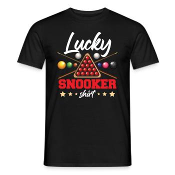 Lucky Snooker Shirt - Männer T-Shirt - Schwarz - Vorne - AI Model Male 178 light (178cm)