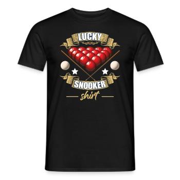 Lucky Snooker Shirt - Männer T-Shirt - Schwarz - Vorne - AI Model Male 178 light (178cm)
