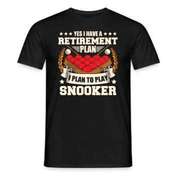 Snooker-Ruhestand - Männer T-Shirt - Schwarz - Vorne - AI Model Male 178 light (178cm)