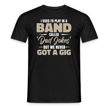 Dad Jokes Musikband - Männer T-Shirt - Schwarz - Vorne - AI Model Male 178 light (178cm)