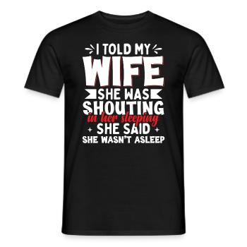Drôle de femme papa blague - T-shirt homme - noir - Devant - AI Model Male 178 light (178cm)