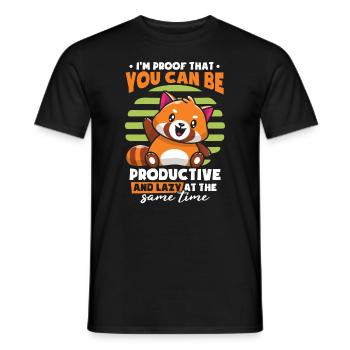 You Can Be Productive And Lazy At The Same Time - Men's T-Shirt - black - Front - AI Model Male 178 light (178cm)