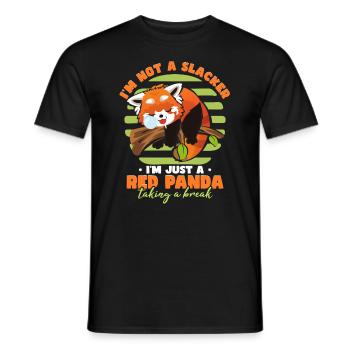 Ich bin nur ein roter Panda, der eine Pause macht - Männer T-Shirt - Schwarz - Vorne - AI Model Male 178 light (178cm)