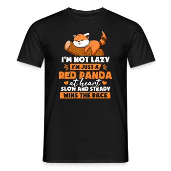Je ne suis qu’un panda roux - T-shirt homme - noir - Devant - AI Model Male 178 light (178cm)