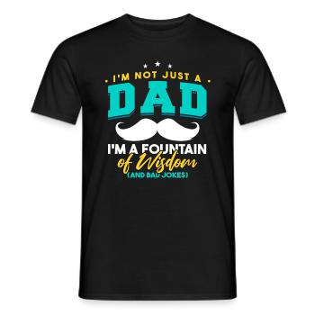 Ich bin nicht nur ein Vater - Männer T-Shirt - Schwarz - Vorne - AI Model Male 178 light (178cm)