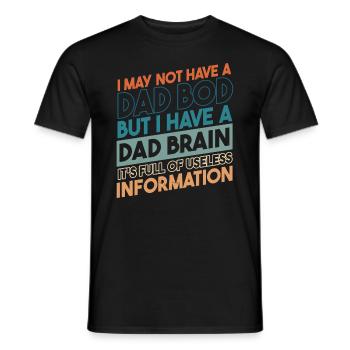 J’ai un cerveau de père - T-shirt homme - noir - Devant - AI Model Male 178 light (178cm)