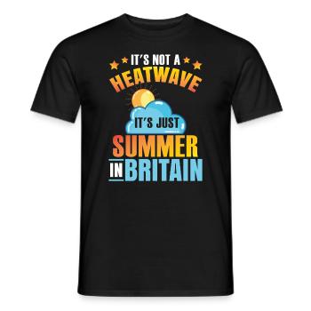 Es ist gerade Sommer in Großbritannien - Männer T-Shirt - Schwarz - Vorne - AI Model Male 178 light (178cm)