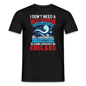 Ich brauche keinen Wetterfrosch - Männer T-Shirt - Schwarz - Vorne - AI Model Male 178 light (178cm)