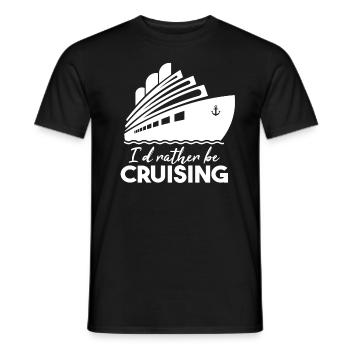 Je préfère faire de la croisière - T-shirt homme - noir - Devant - AI Model Male 178 light (178cm)