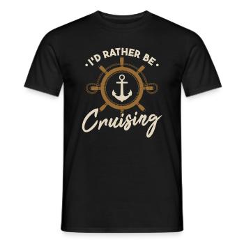 Je préfère faire de la croisière - T-shirt homme - noir - Devant - AI Model Male 178 light (178cm)