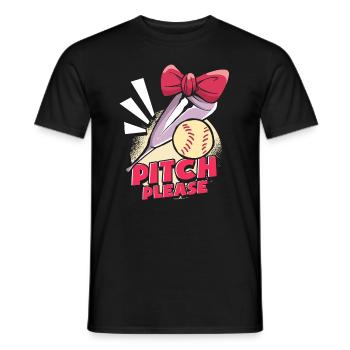 Softball lustig - Männer T-Shirt - Schwarz - Vorne - AI Model Male 178 light (178cm)