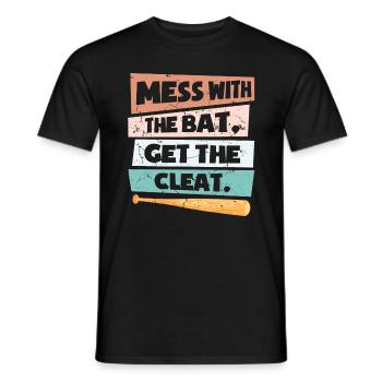Lustiger Softball - Männer T-Shirt - Schwarz - Vorne - AI Model Male 178 light (178cm)