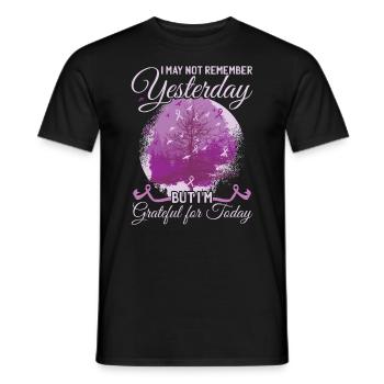 I May Not Remember Yesterday | Alzheimer's - Men's T-Shirt - black - Front - AI Model Male 178 light (178cm)