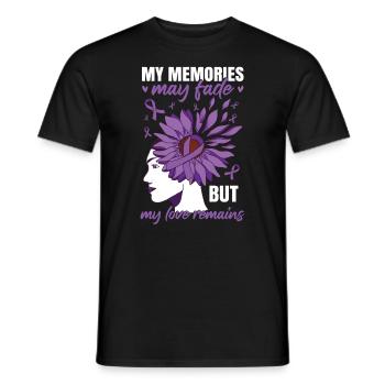 Meine Erinnerungen mögen verblassen | Alzheimer-Krankheit - Männer T-Shirt - Schwarz - Vorne - AI Model Male 178 light (178cm)