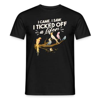 Vogelbeobachter Lustige Vogelbeobachtung Vogelbeobachtung Humor - Männer T-Shirt - Schwarz - Vorne - AI Model Male 178 light (178cm)