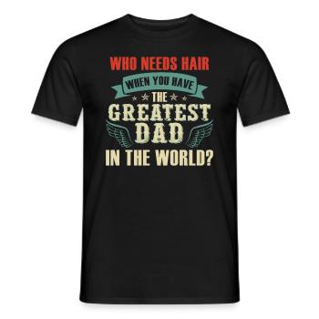 Drôle de papa Hair Papa Fête des pères - T-shirt homme - noir - Devant - AI Model Male 178 light (178cm)