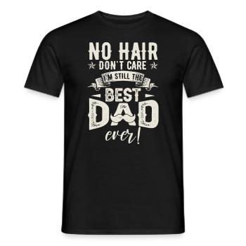 Pas de cheveux Ne se soucie pas papa Papa Papa Papa - T-shirt homme - noir - Devant - AI Model Male 178 light (178cm)