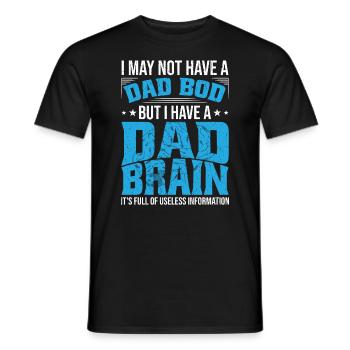J’ai un cerveau de père - T-shirt homme - noir - Devant - AI Model Male 178 light (178cm)