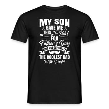 Mein Sohn hat mir das gegeben - Männer T-Shirt - Schwarz - Vorne - AI Model Male 178 light (178cm)