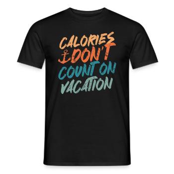 Calories Don't Count On Vacation - Men's T-Shirt - black - Front - AI Model Male 178 light (178cm)