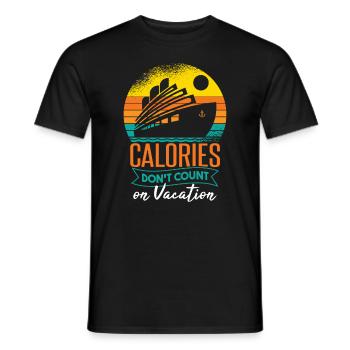 Les calories des navires de croisière ne comptent pas sur les vacances - T-shirt homme - noir - Devant - AI Model Male 178 light (178cm)