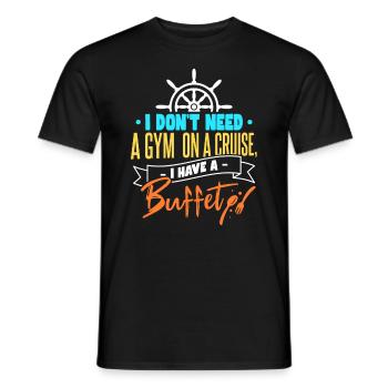 J’ai un buffet | Croisière amusante en croiseur - T-shirt homme - noir - Devant - AI Model Male 178 light (178cm)
