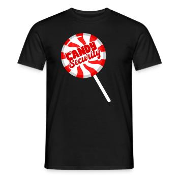Candy Security - Men's T-Shirt - black - Front - AI Model Male 178 light (178cm)