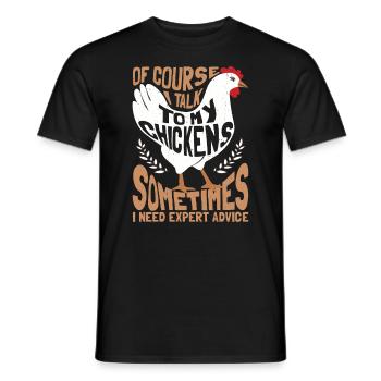 Chicken Lover Farming - Men's T-Shirt - black - Front - AI Model Male 178 light (178cm)