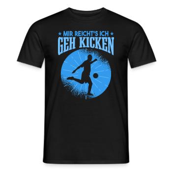 Ich Gehe Kicken Fußball Fussballer - Männer T-Shirt - Schwarz - Vorne - AI Model Male 178 light (178cm)