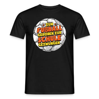 Zum Fußball Geboren Fußballer Fußballspieler - Männer T-Shirt - Schwarz - Vorne - AI Model Male 178 light (178cm)