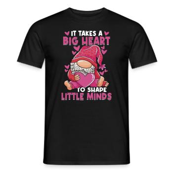 Cute Teacher Heart - Men's T-Shirt - black - Front - AI Model Male 178 light (178cm)