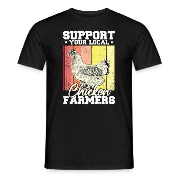 Soutenez votre agriculteur local - T-shirt homme - noir - Devant - AI Model Male 178 light (178cm)