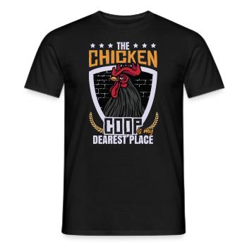 The Chicken Coop - Men's T-Shirt - black - Front - AI Model Male 178 light (178cm)