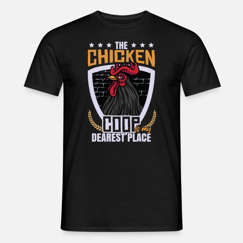 Der Hühnerstall - Männer T-Shirt - Schwarz