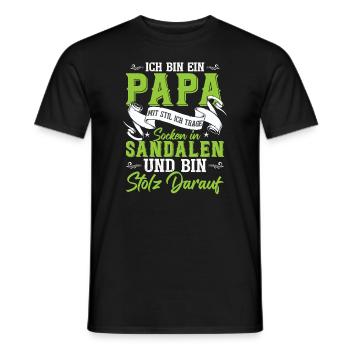 Ich bin der Papa mit Stil - Männer T-Shirt - Schwarz - Vorne - AI Model Male 178 light (178cm)