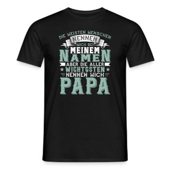 Papa Geschenkidee Vatertag - Männer T-Shirt - Schwarz - Vorne - AI Model Male 178 light (178cm)