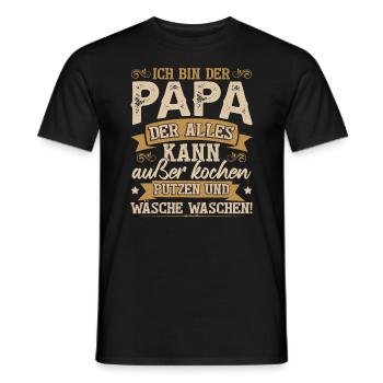 Ich bin der Papa der alles kann - Männer T-Shirt - Schwarz - Vorne - AI Model Male 178 light (178cm)