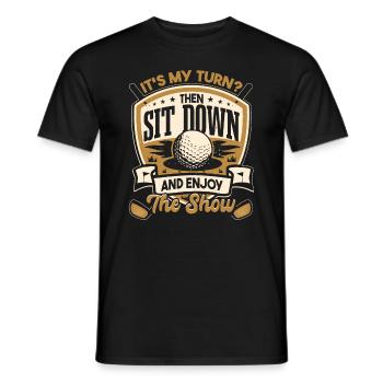 Funny Golf Dad Golfing Gift - Men's T-Shirt - black - Front - AI Model Male 178 light (178cm)